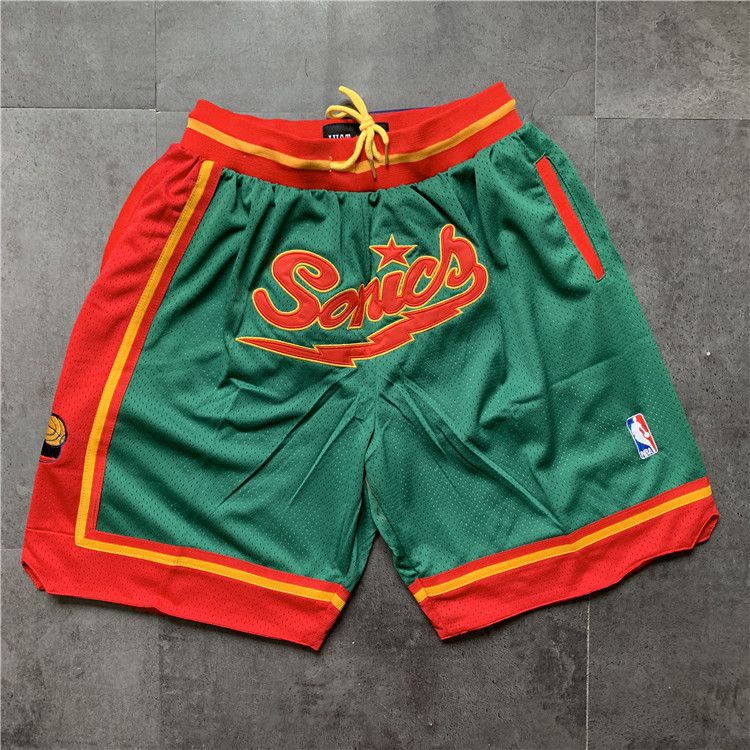 Men 2021 Supersonic speed Green Shorts 2->more jerseys->NBA Jersey